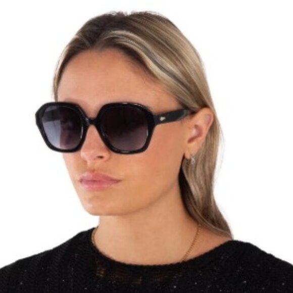 Rag & Bone RNB1063/S 0807 9O Square Sunglasses - Black/Grey main image 8